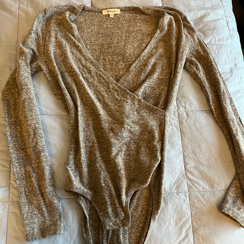 Madewell ash grey body suit